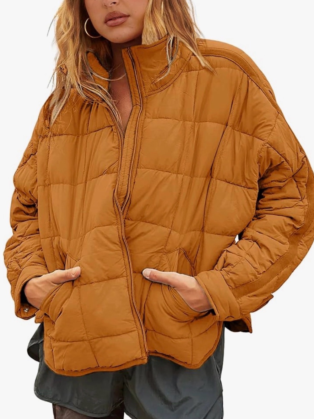 Bianstore Amazon FP inspired Oversized Quilted Puffer Jacket Ginger M